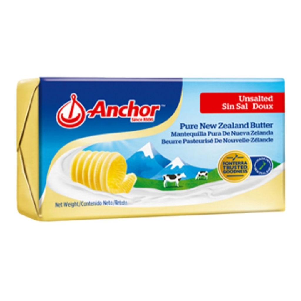 

Anchor Unsalted Butter Mentega Asli New Zealand 200 g