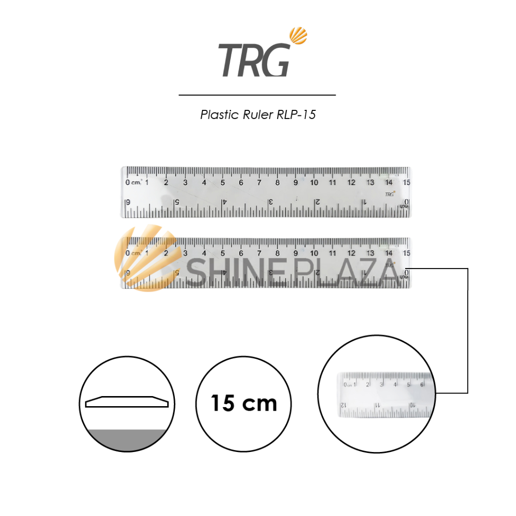 

TRG Plastic Ruler 15 cm RLP-15 - Penggaris Mistar Plastik 15cm TRG