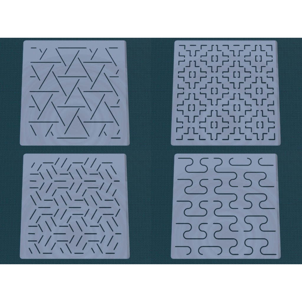 

Sashiko Template Mika isi 4 pola ukuran 11x11cm Set 10