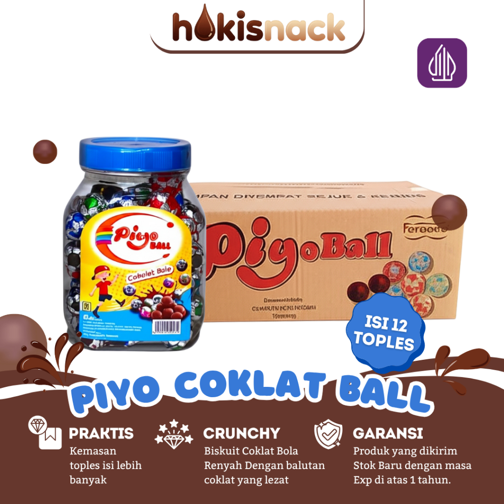 

1 Dus Piyo Coklat Bola Isi 12 Toples | Coklat Eceran Murah Halal untuk Warung & Snack Anak