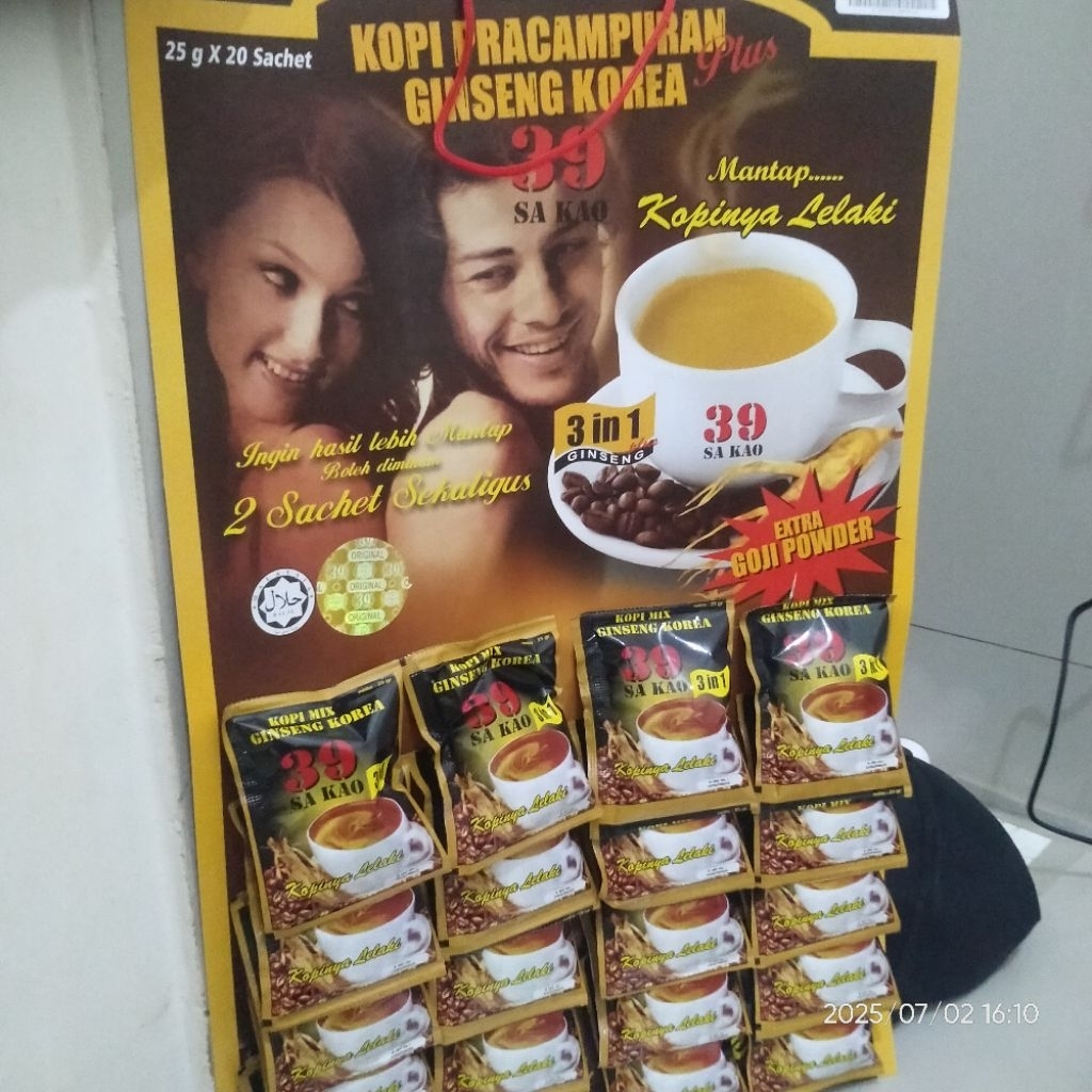 

kopi sakao 39 plus gingseng korea