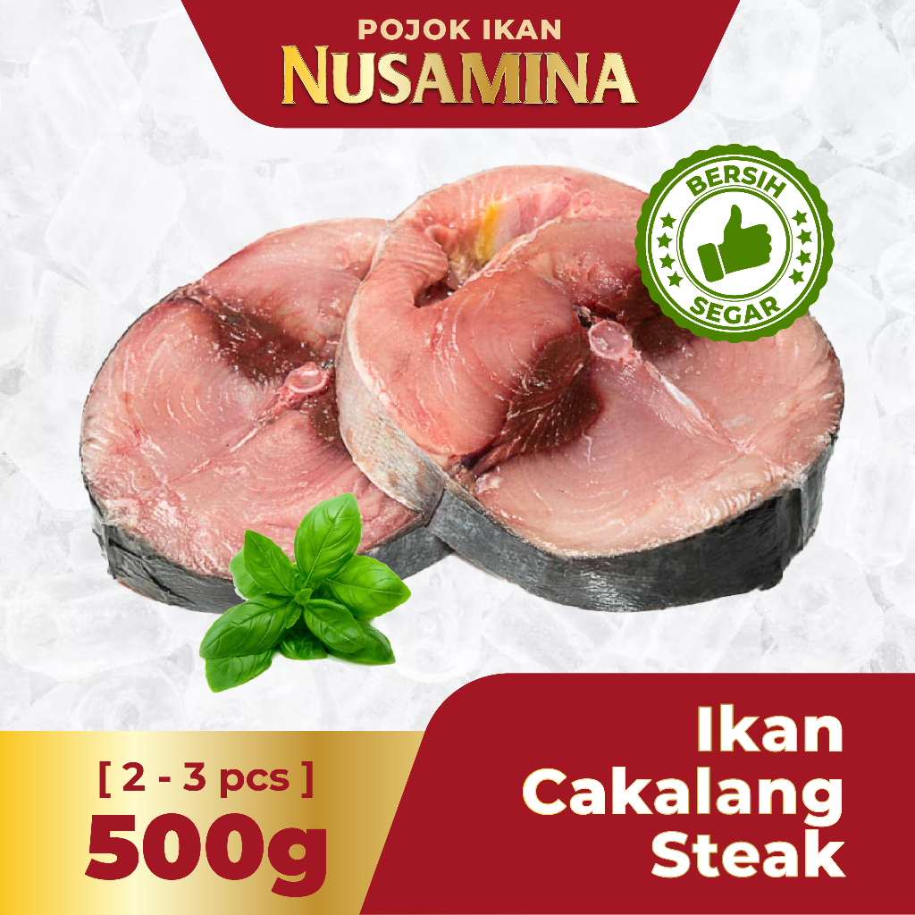 

Nusamina Ikan Cakalang Steak Cut Bersih Segar Frozen [2-3pcs] 500gram