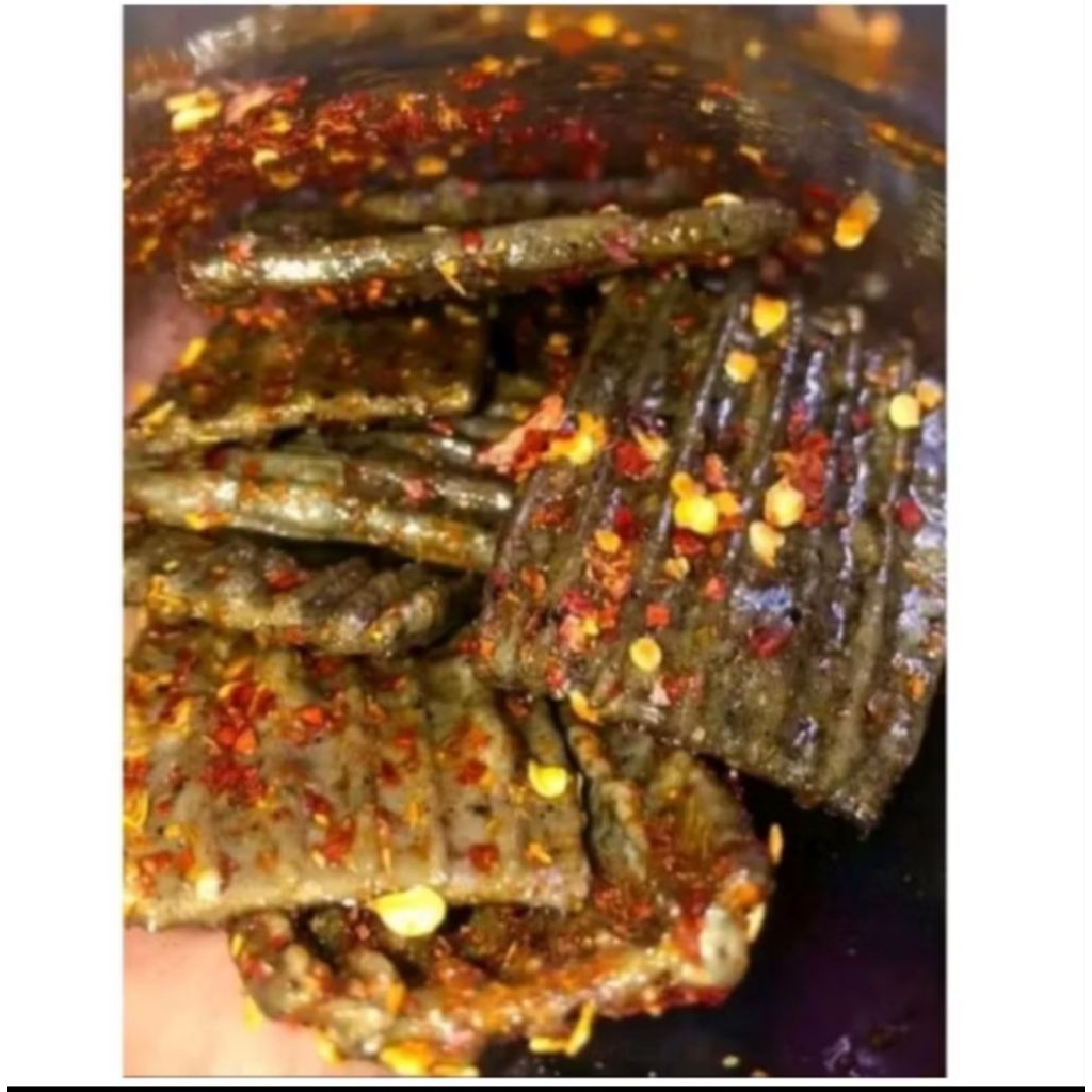 

500 gram kerupuk jengkol pedas daun jeruk bumbu melimpah