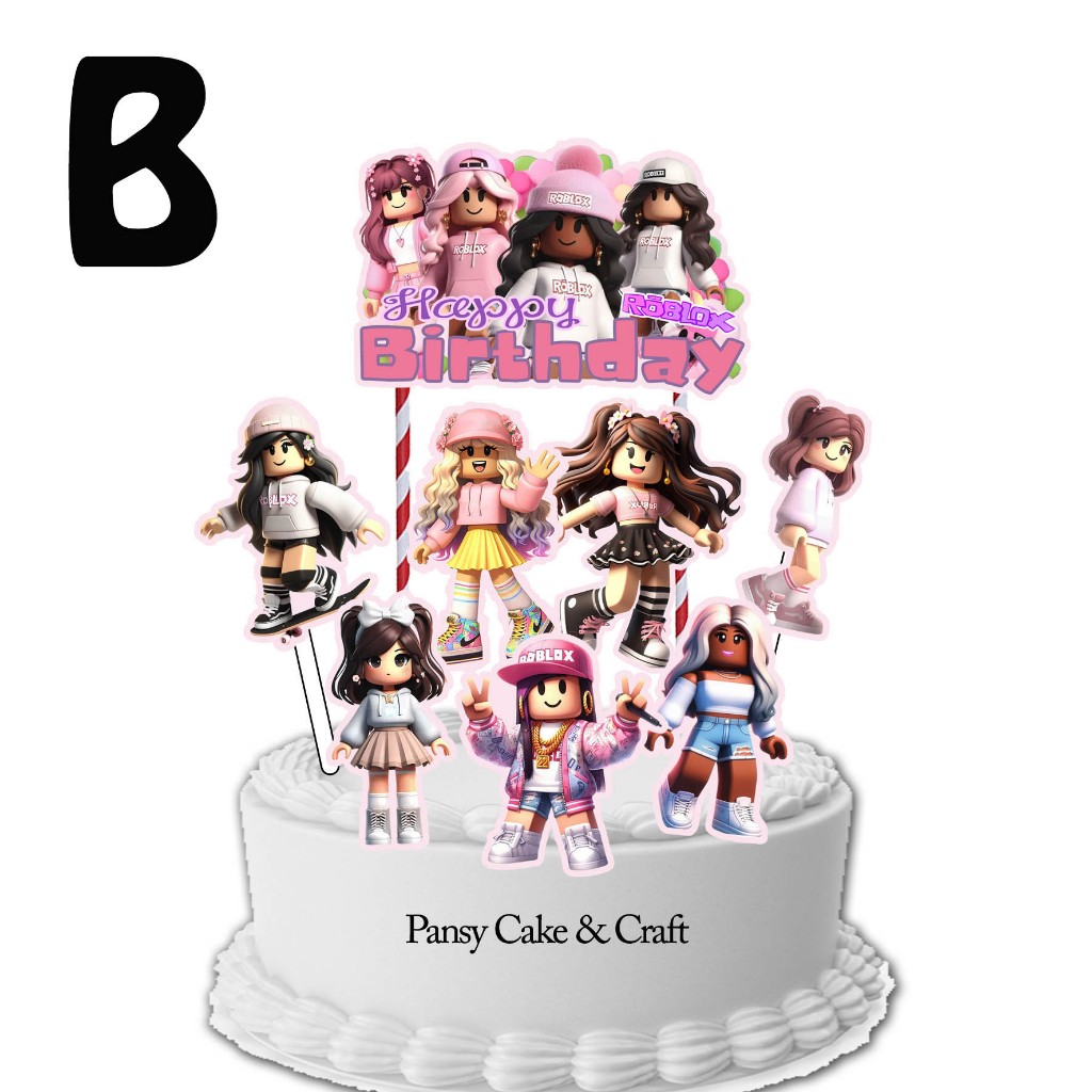 Cake topper Roblox Girl BIG EKONOMIS
