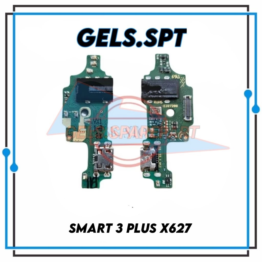 PCB PAPAN CAS / KONEKTOR CAS INFINIX SMART 3 PLUS X625 + MIC ORIGINAL