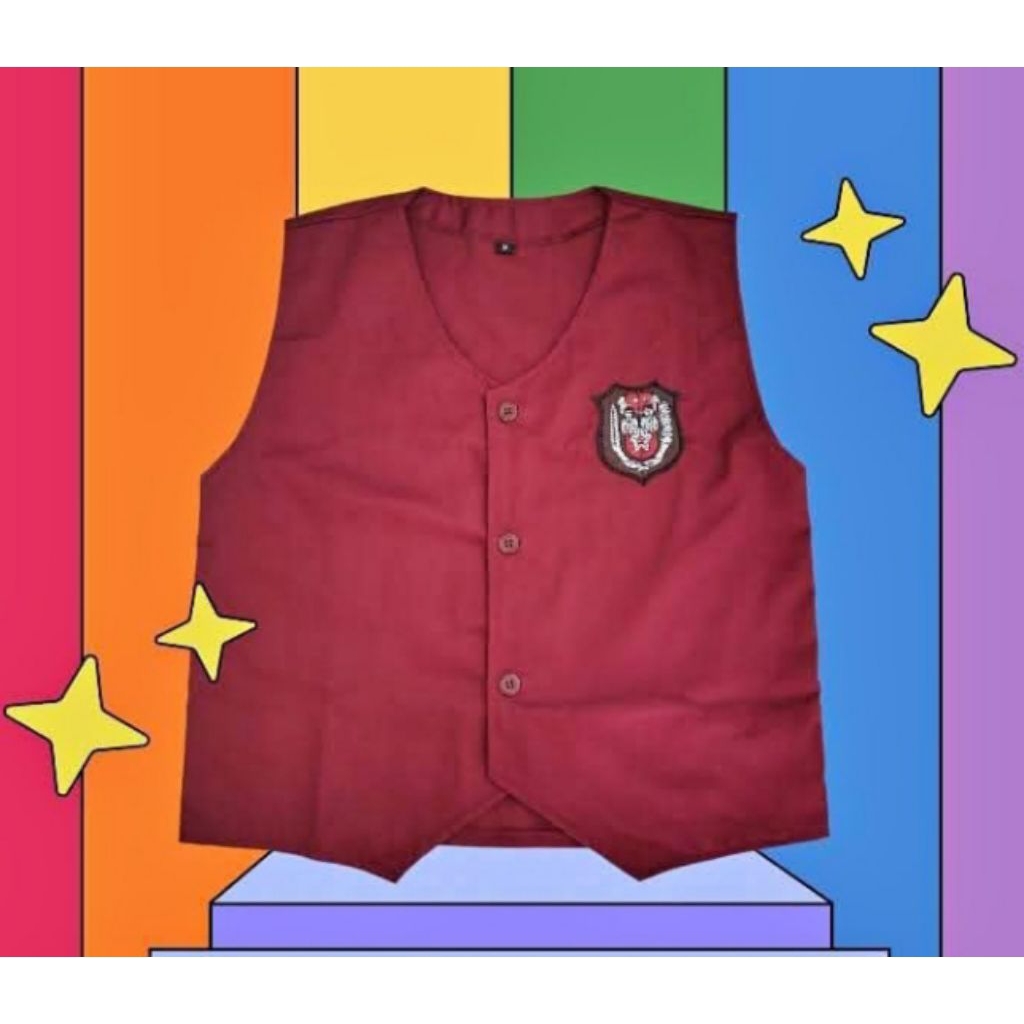 Rompi anak Sd//Rompi sekolah merah Sd