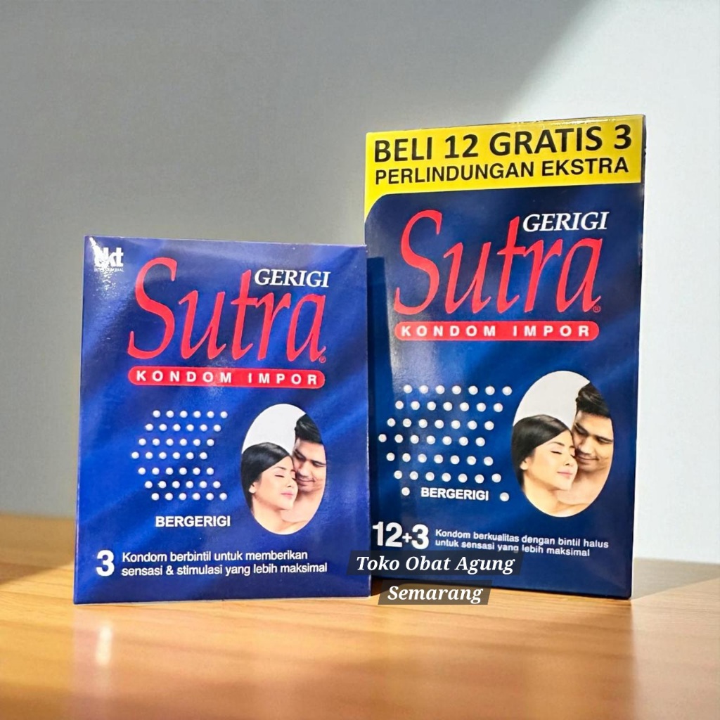 Kondom Sutra Biru, Kondom Gerigi Isi 12. Alat Kontrasepsi