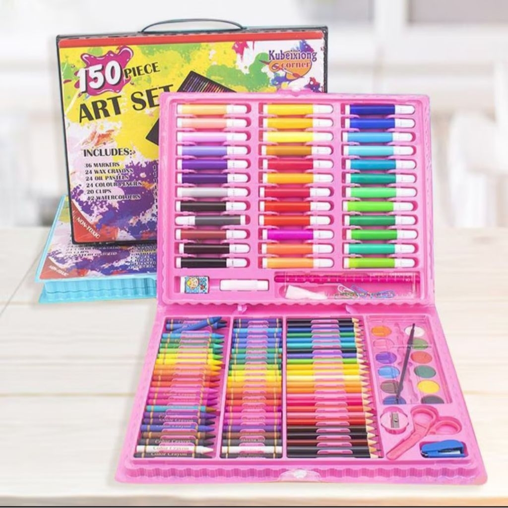 

Set Crayon Art Anak Pensil Warna 150pc 208pc Set Krayon Spidol Gambar Mewarnai..