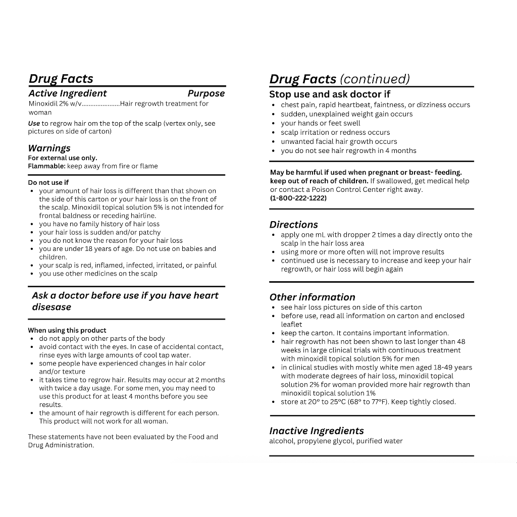 TecFlox Minoxidil 2% For Woman With Biotin & Rosemary MINOXIDIL 2% penumbuh rambut women made in USA