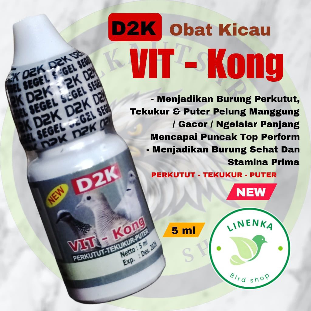 D2K VIT KONG VITAMIN BURUNG PERKUTUT TEKUKUR PUTER VITAMIN MANGGUNG TERBAIK