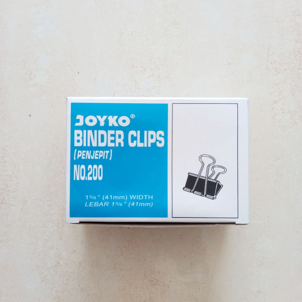 

[ PACK ISI 12 MURAH ] Binder Clip / Klip / Penjepit Kertas Joyko 200 ( Lebar 41 mm )
