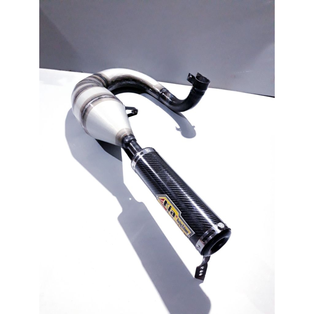 knalpot vespa racing KIRI gianeli galvanis karbon kia muffler