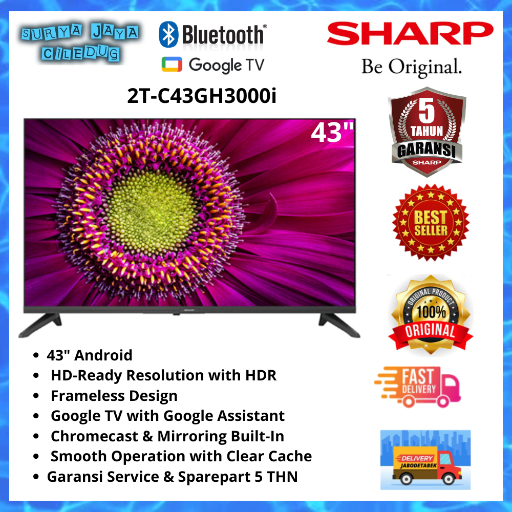 SHARP 2T-C43GH3000i LED TV ANDROID GOOGLE TV