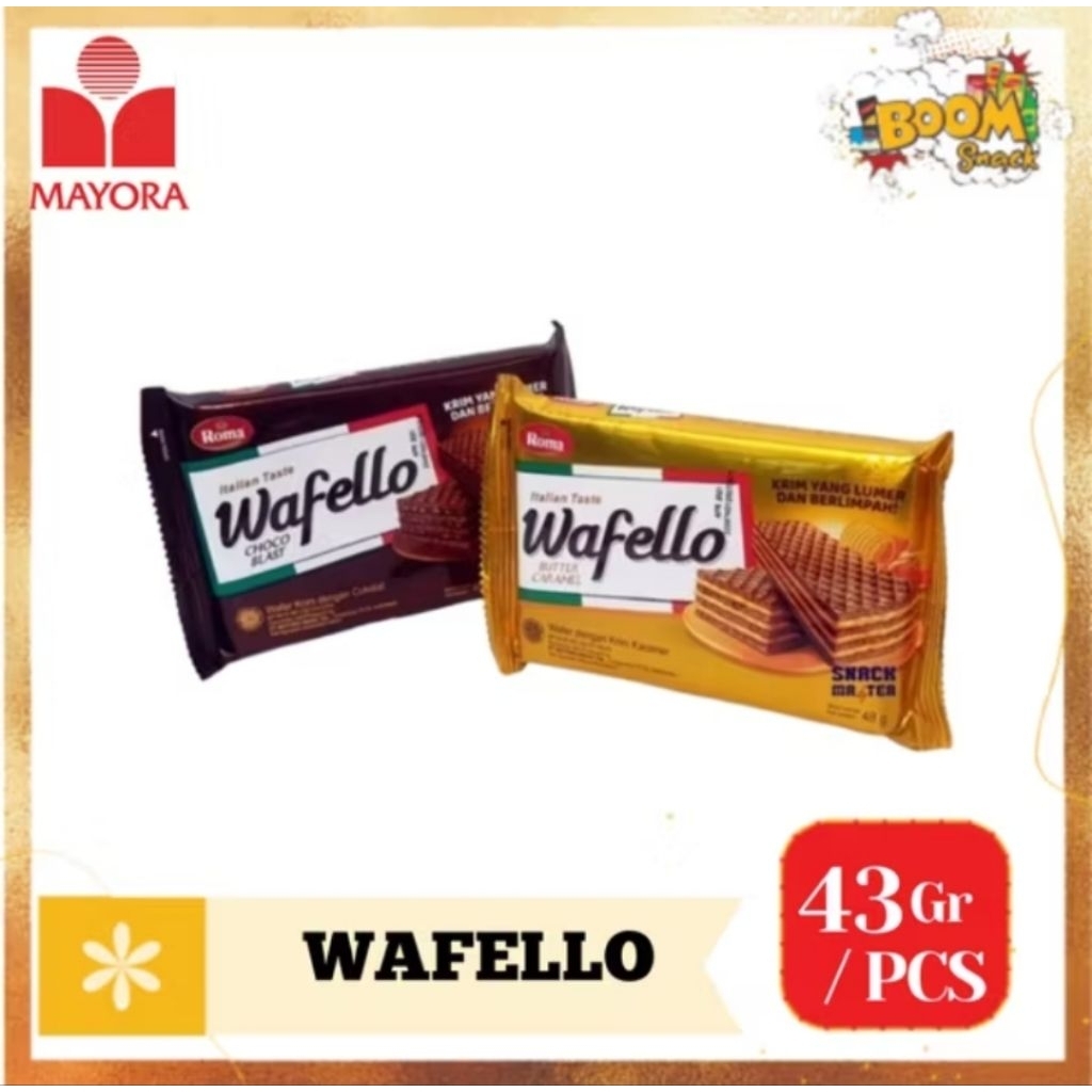 

wafello wafer rasa caramel keju coklat coconut durian