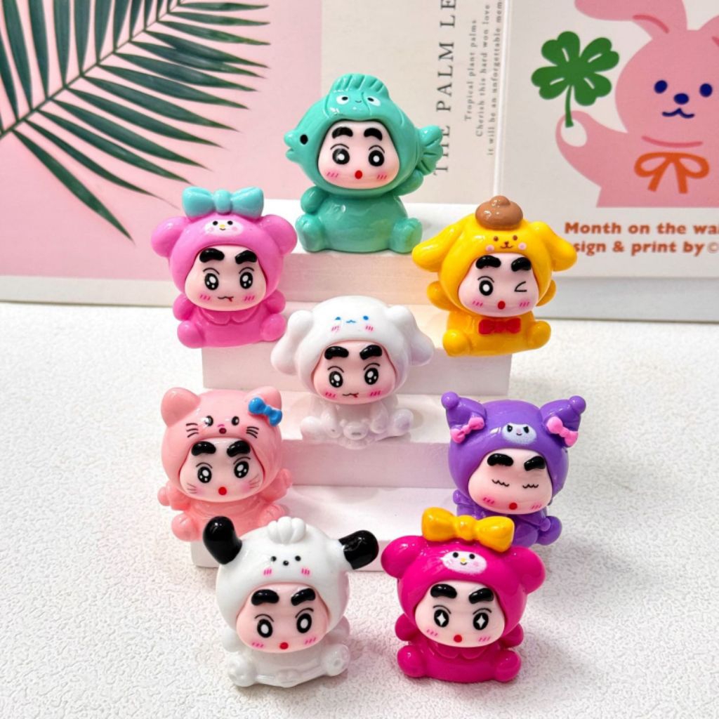 (COD)MINIATUR RESIN "SINCHAN SANRIO"( ISI 5 PCS RANDOM )