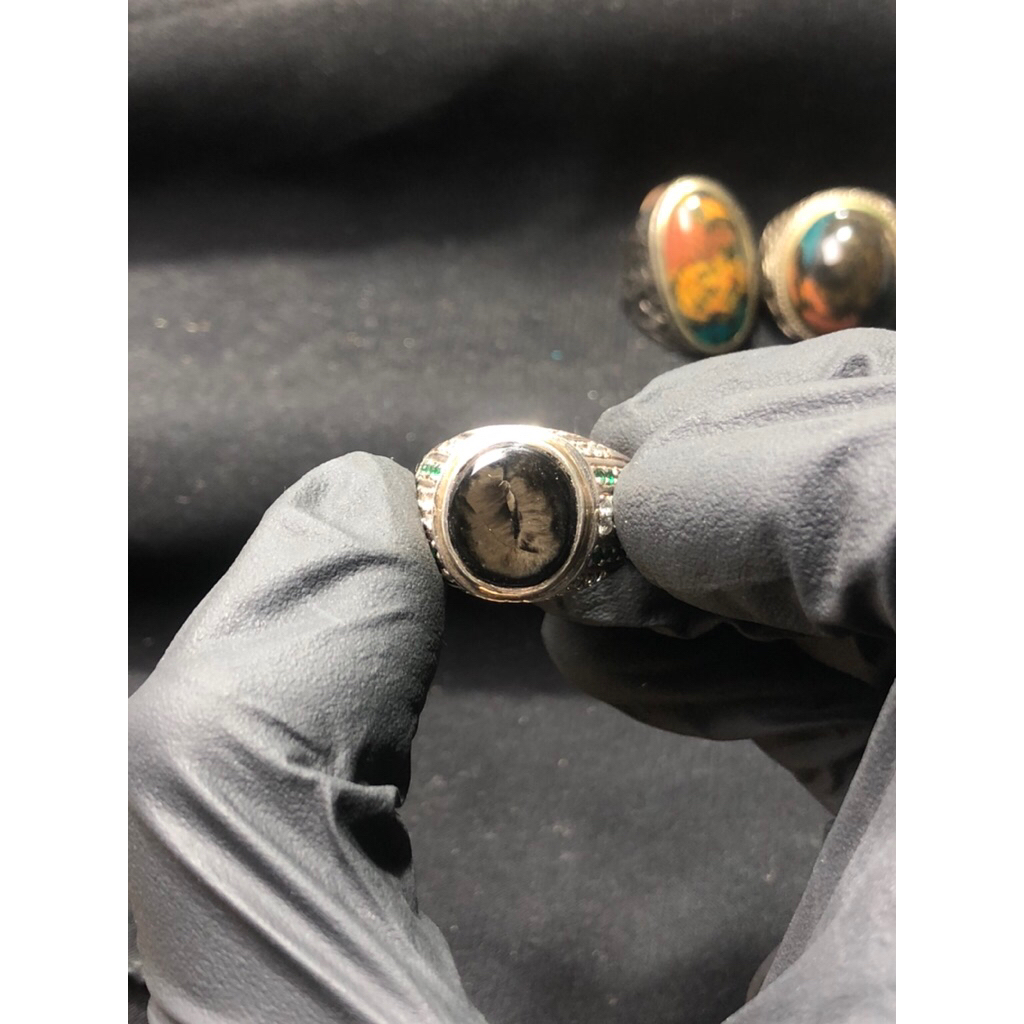 Batu Bulu Macan Lumajang Basaltic Ring Perak