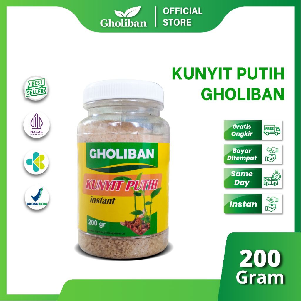 

Gholiban Kunyit Putih Instan 200g Minuman Herbal Alami