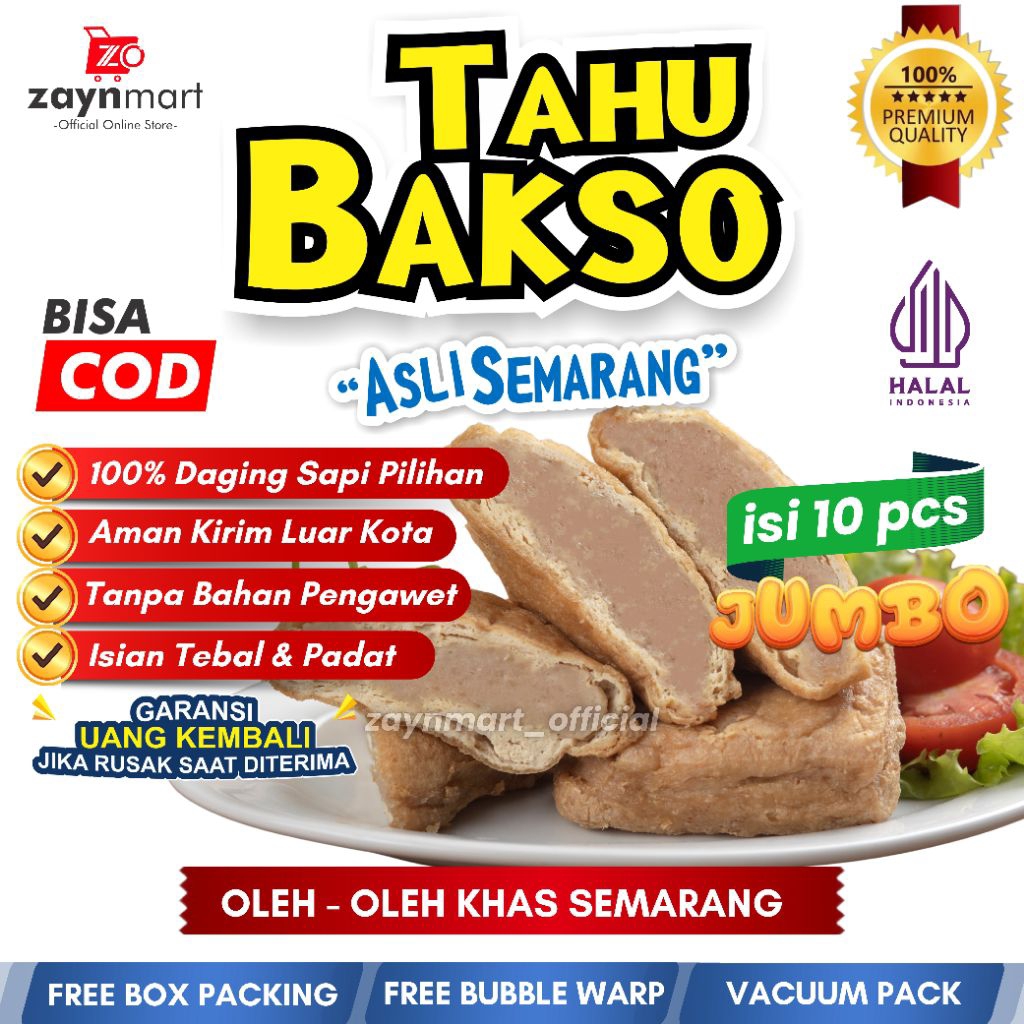 

TAHU BAKSO SAPI Tahu Bakso Semarang Oleh-oleh Ungaran Semarang Tahu Bakso Tahu Baxo vacuum isi 11