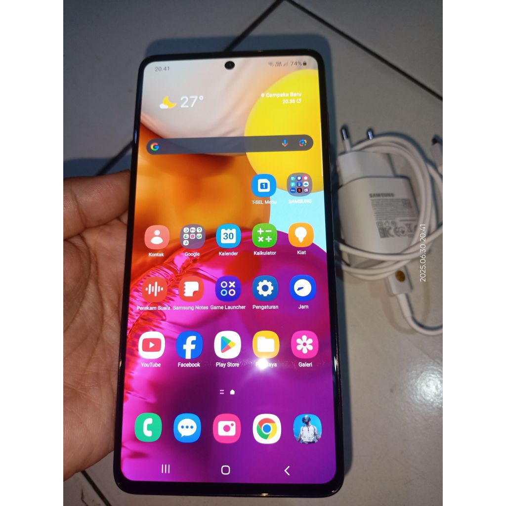 Samsung a71 NFC ram (8+8)16/128 android 13 one UI 5.0 hp murah