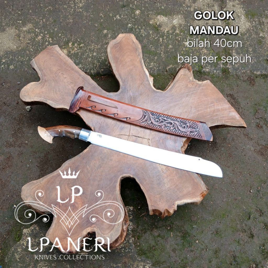 Perkakas golok berkebun panjang_manddau mala ukir LPANERI.