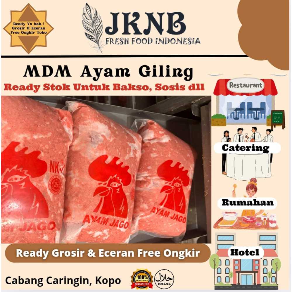 

Daging Giling Ayam MDM Premium 2KG | Full Krongkongan I| Bahan Bakso Sosis DLL