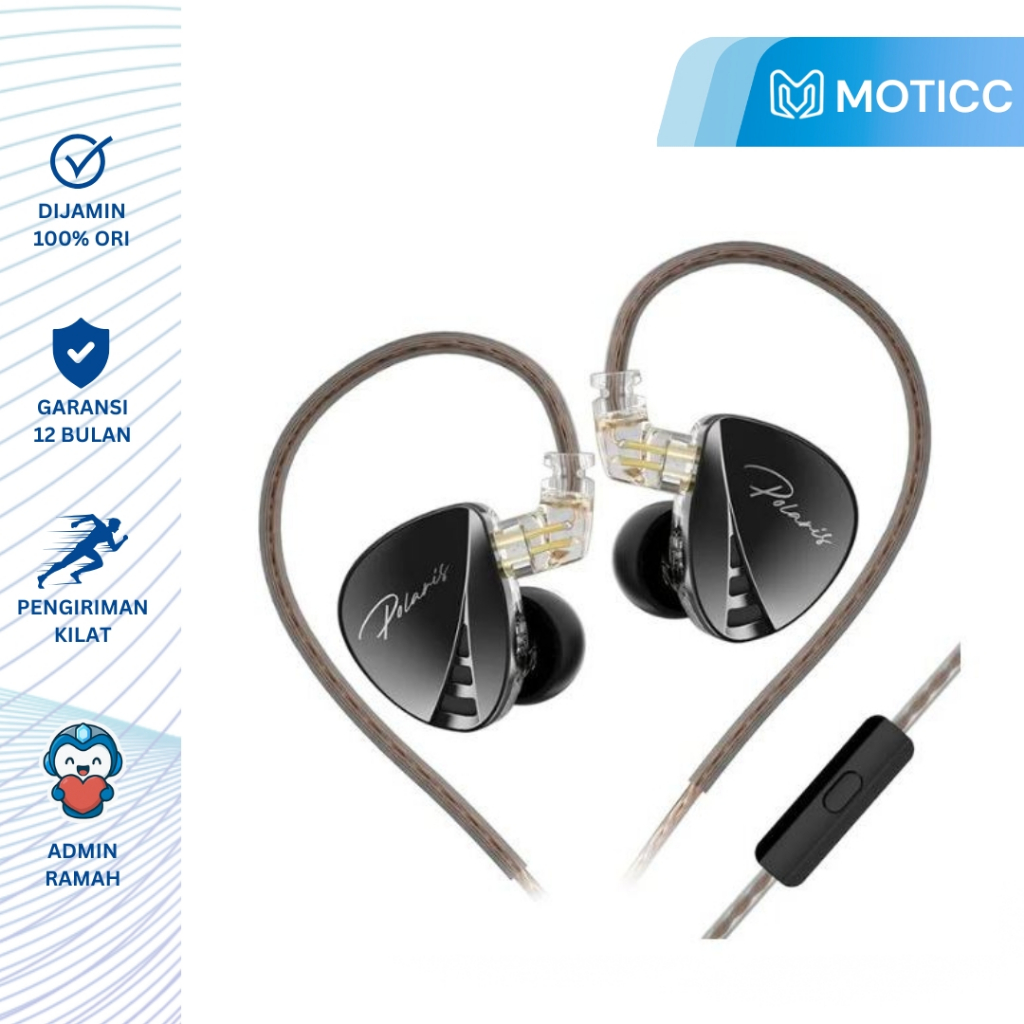 CCA Polaris with Mic Dual Cavity Dynamic Driver HIFI Noise Cancelling