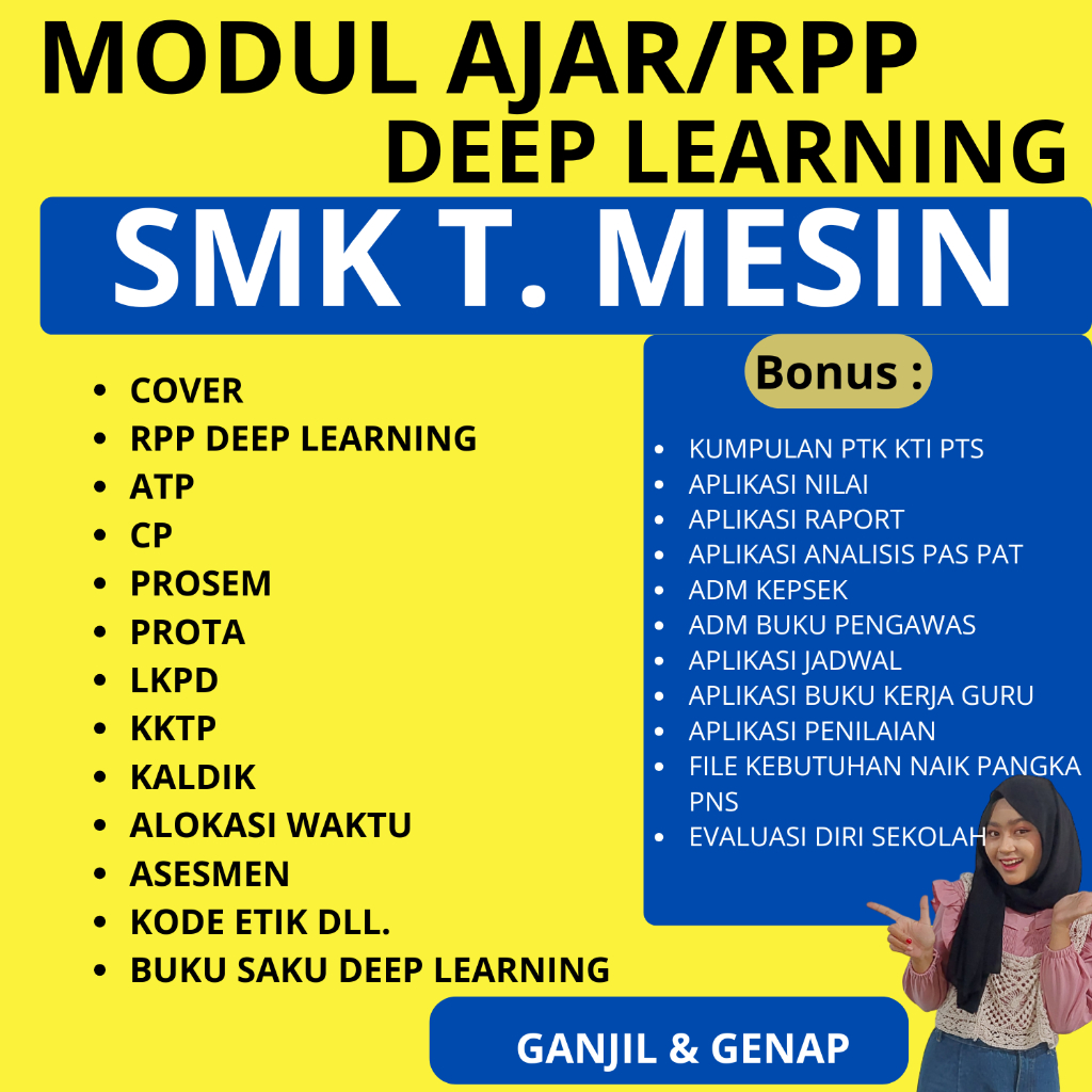 

RPP Deep Learning SMK TEKNIK PEMESINAN FASE F - Modul Ajar/RPP DEEP LEARNING SMK SIAP PAKAI