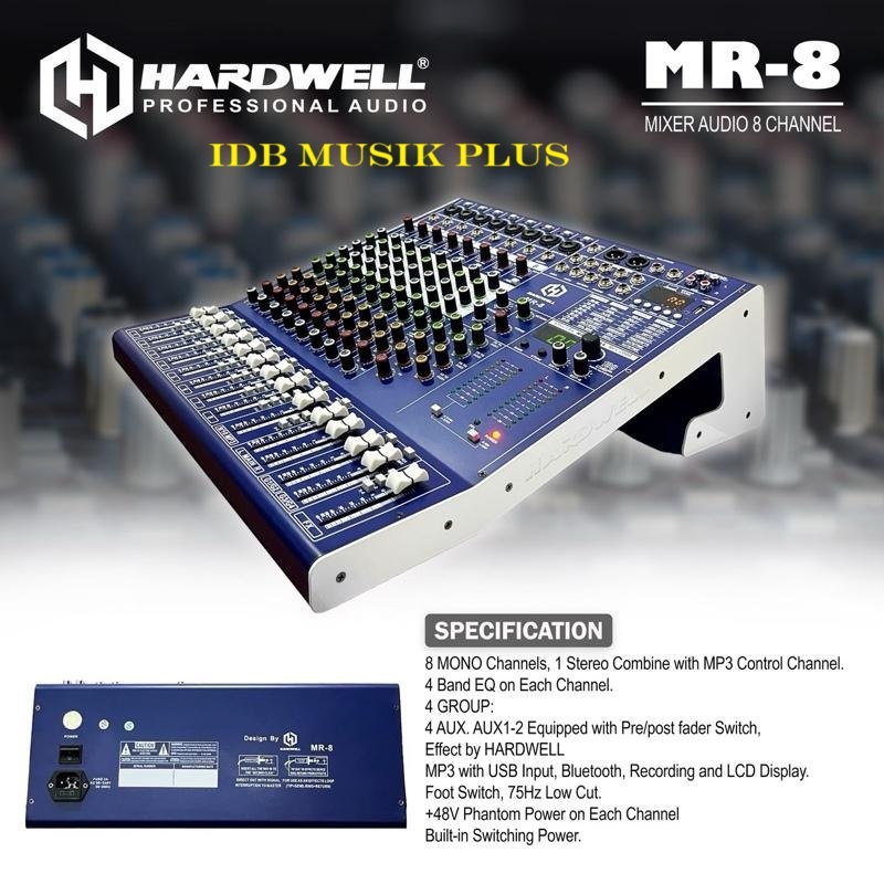 Mixer 8 Ch Hardwell MR8 MR 8 Original