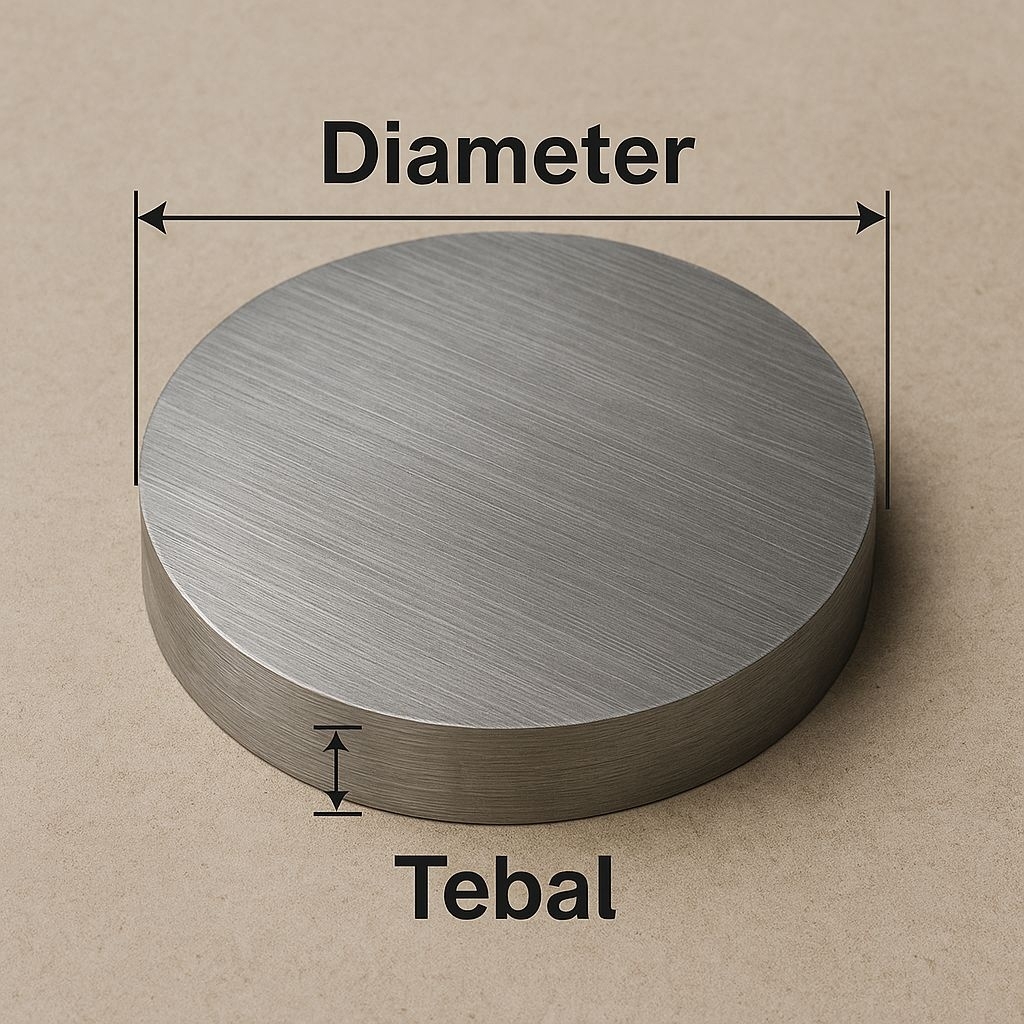 Plat Besi Bulat Tebal 10mm Diameter 450mm 1pcs