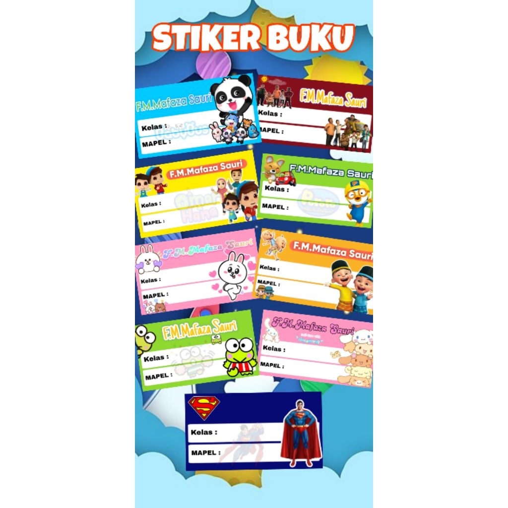 

STIKER BUKU CUSTOM NAMA ISI ±40 BIJI