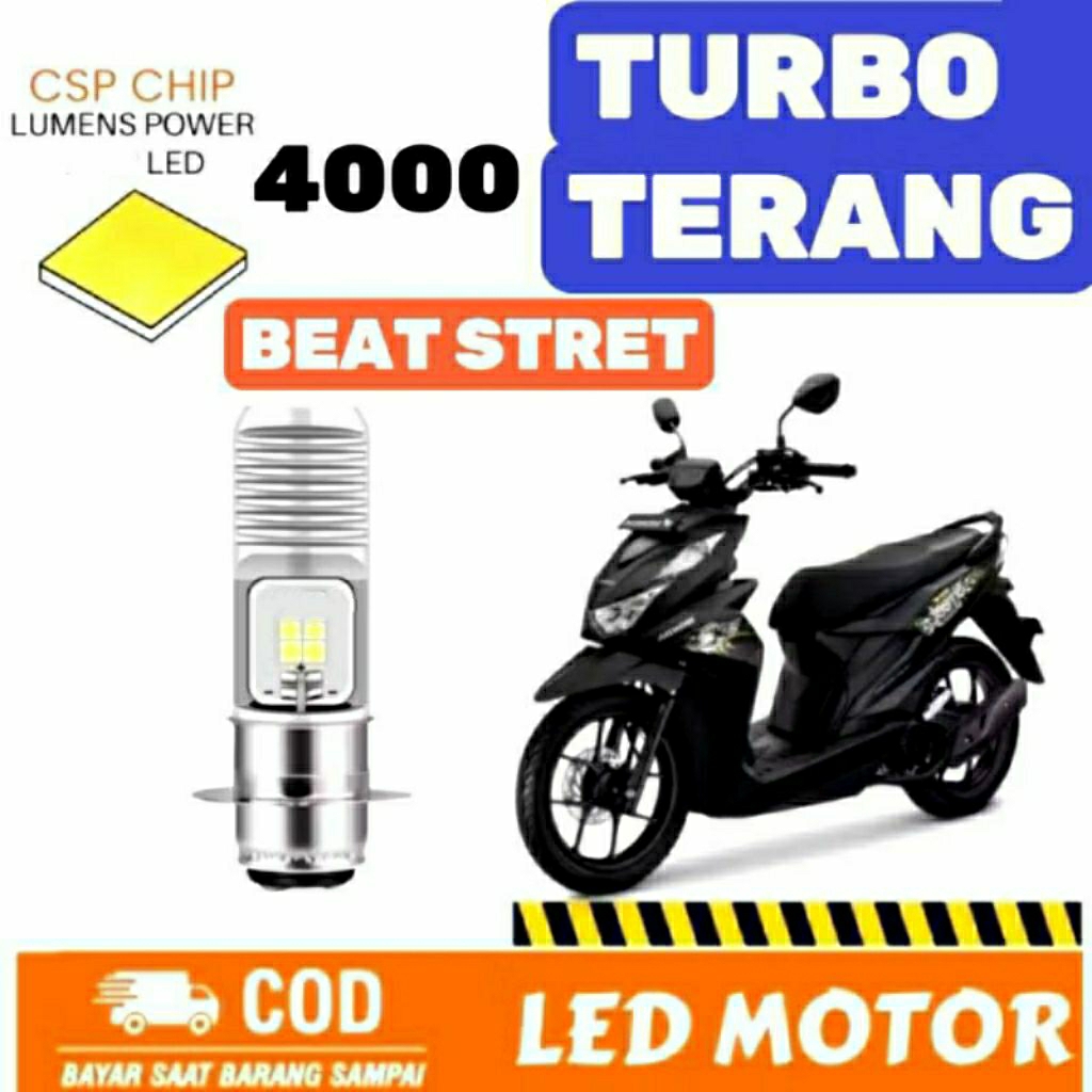 LAMPU DEPAN LED MOTOR HONDA BEAT KARBU/ESP/FI ORIGINAL H6