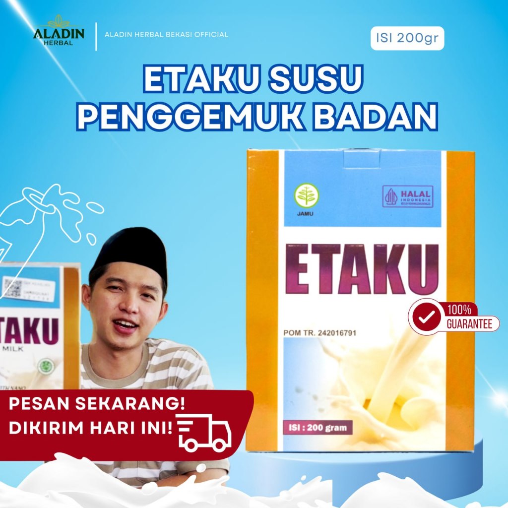 

Etaku Goat Milk Original Susu Penggemuk Badan 100% Alami Isi 200 Gram Untuk Anak Dan Dewasa
