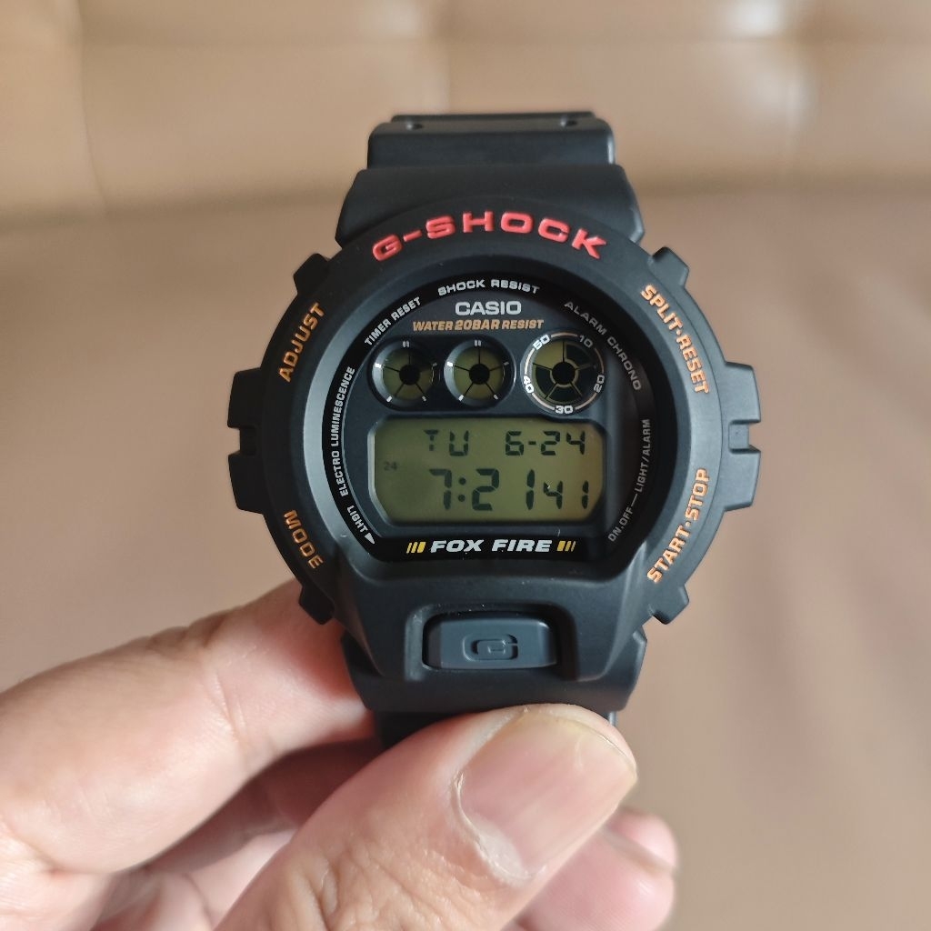 Jam Tangan G-Shock DW-6900 Foxfire | Second Original Kondisi Like New