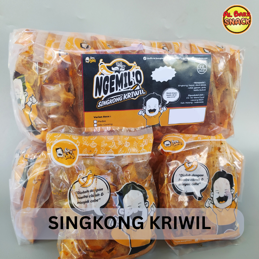 

Singkong Keriwil Kemasan Pack Isi 10 Kemasan Singkong Pedas Keripik Bumbu Chili Oil