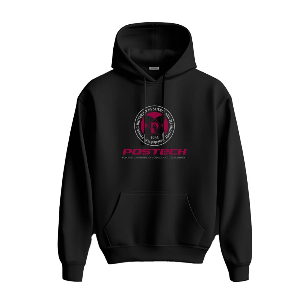 Hoodie POSTECH Pohang University Korea Sweater Fleece Hoodie Black Hitam Cloth