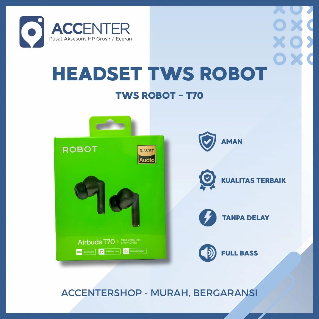 TWS ROBOT T70 SUARA JERNIH