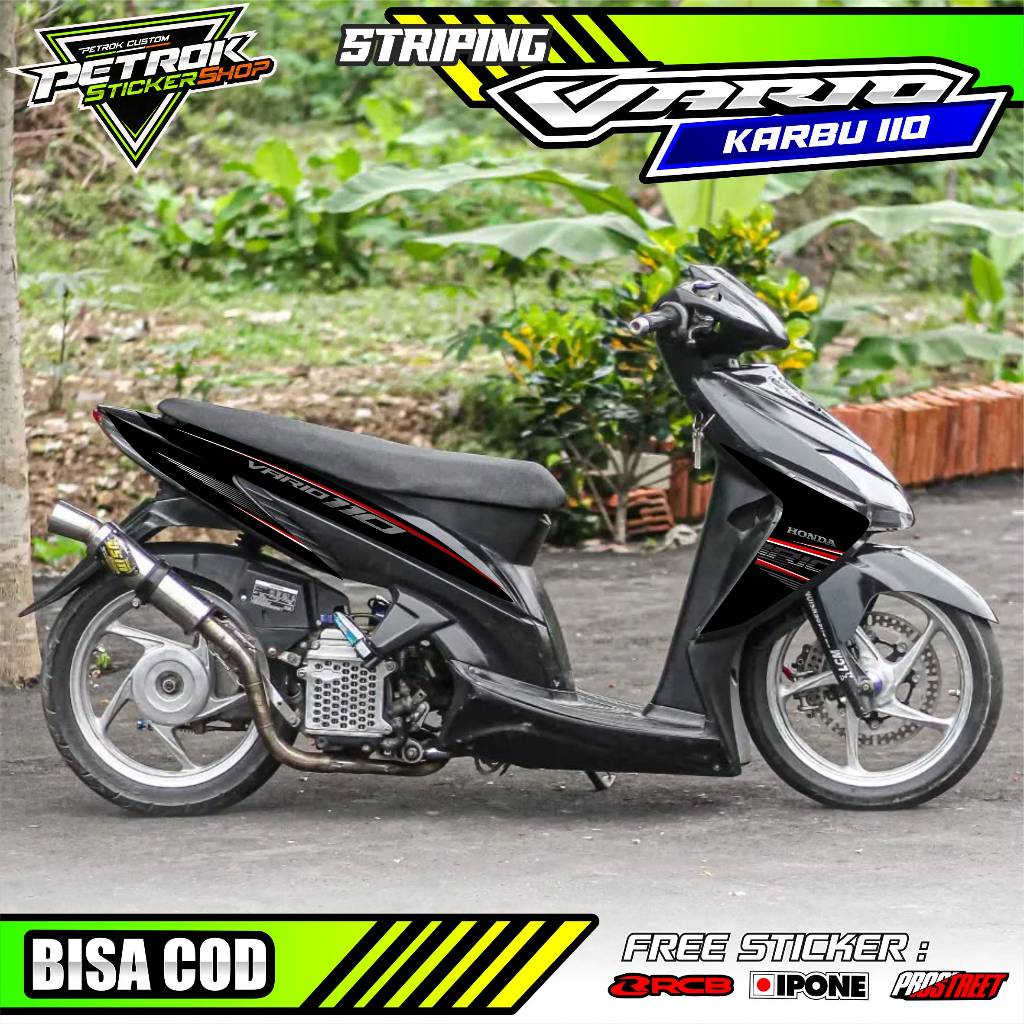 STRIPING VARIASI MOTOR HONDA VARIO KARBU 110 / STICKER LIST MOTOR HONDA VARIO KARBU 110