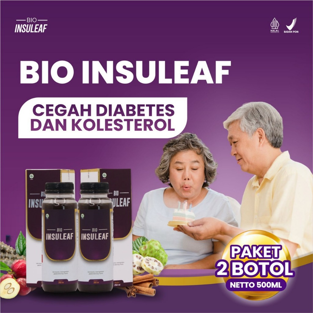 

Bio Insuleaf 2 Botol - Cegah Diabetes Dan Kolesterol