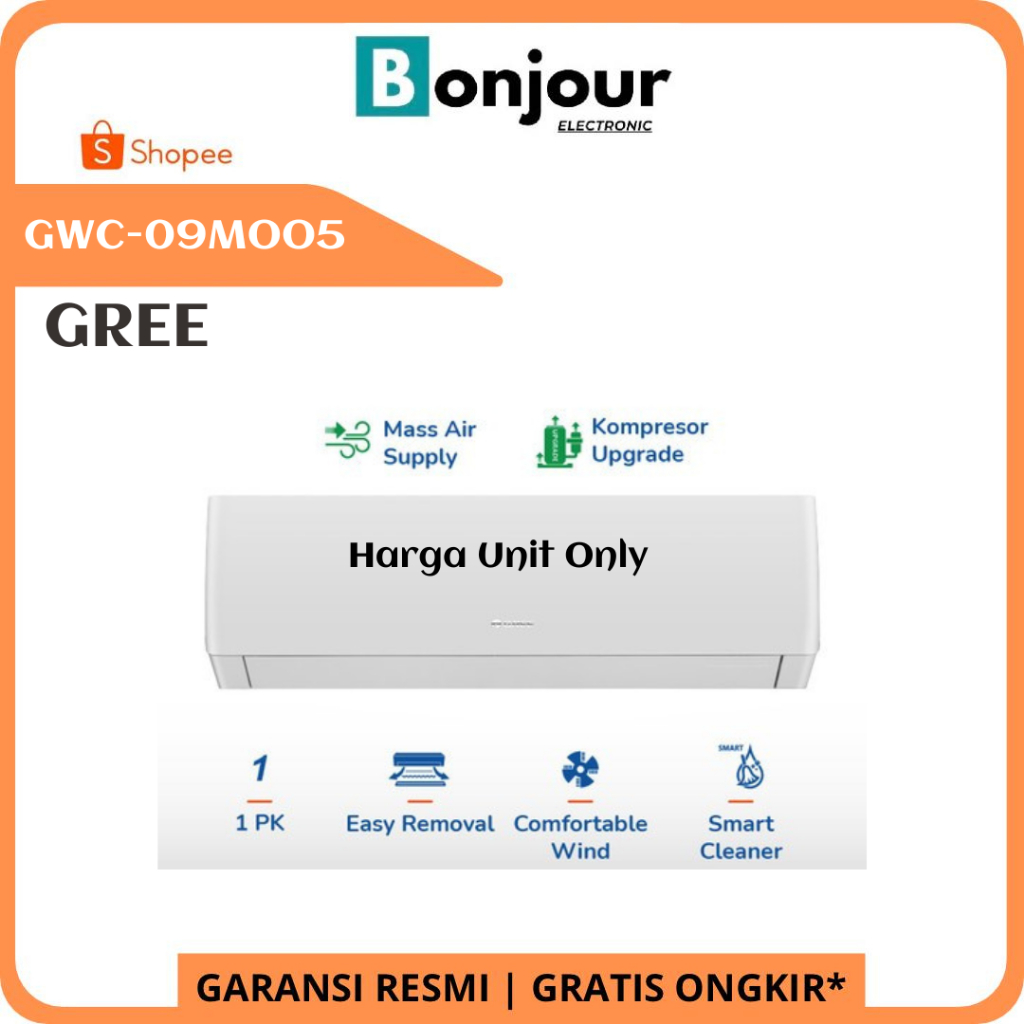 AC GREE Standart 1 PK GWC-09MOO5 Gree 1 PK GWC 09MOO5 Freon R32