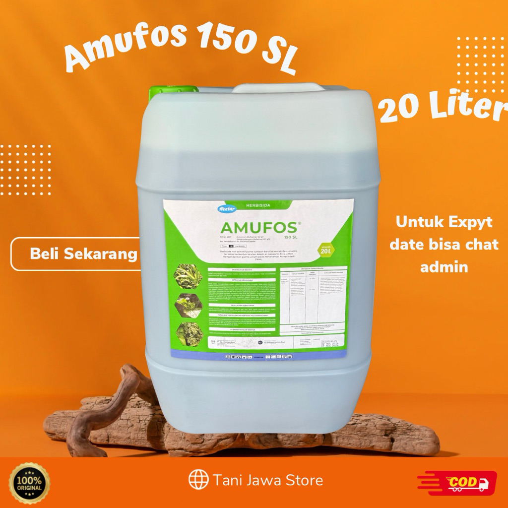 AMUFOS 150 SL - 20 Liter HERBISIDA LULANGAN Amonium Glufosinat 20 Liter