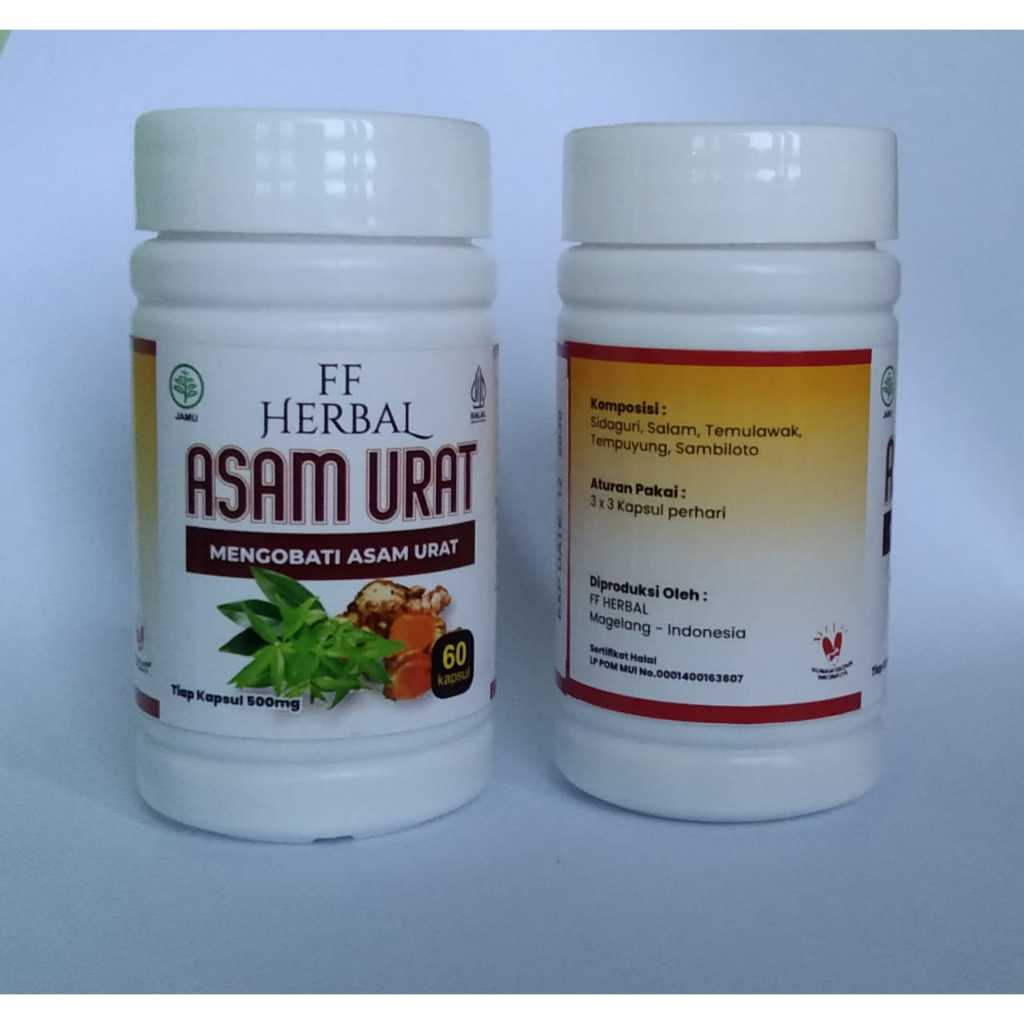 Obat Asam Urat isi 60 Kapsul Ampuh Mengobati Asam Urat FF HERBAL ORIGINAL