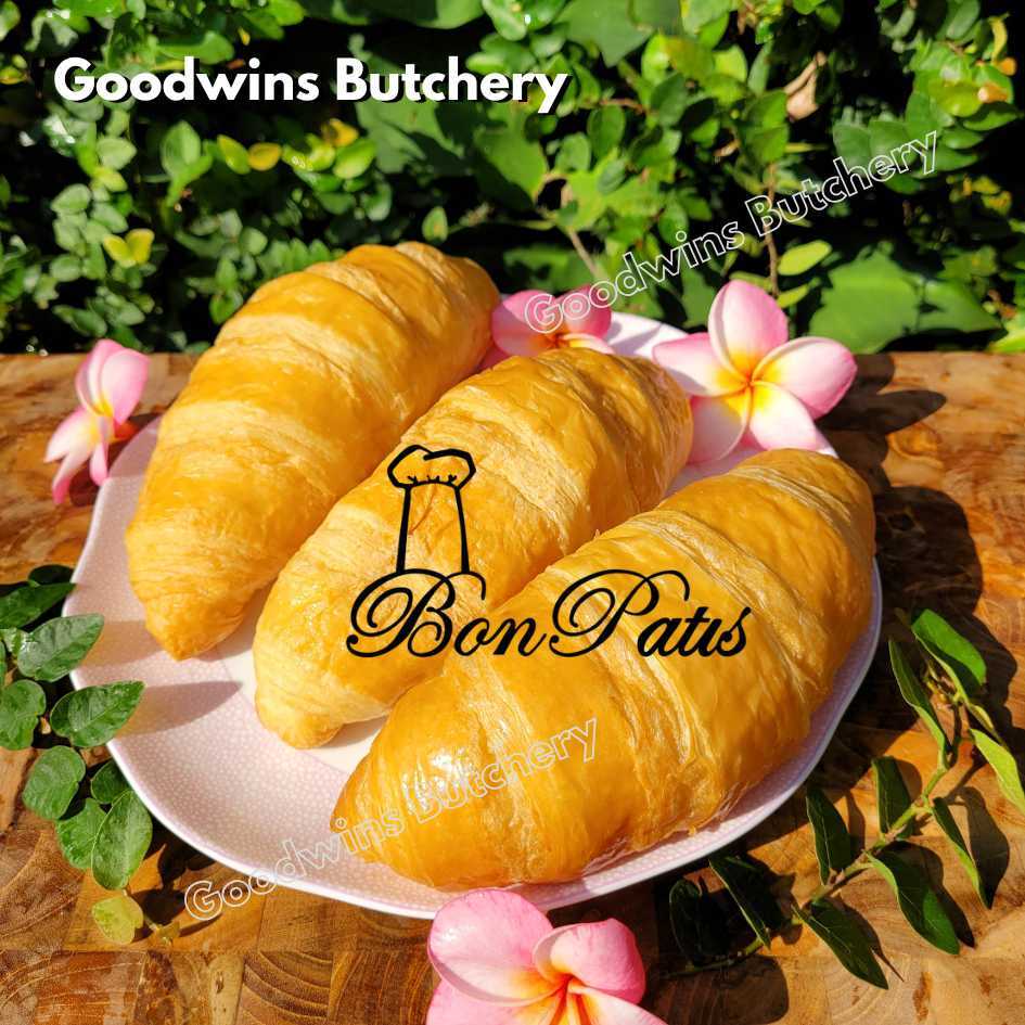 

Bonpatis CROISSANT BUTTER France PT. Diamond croisant frozen 7" 18cm 40gx3pcs HALAL