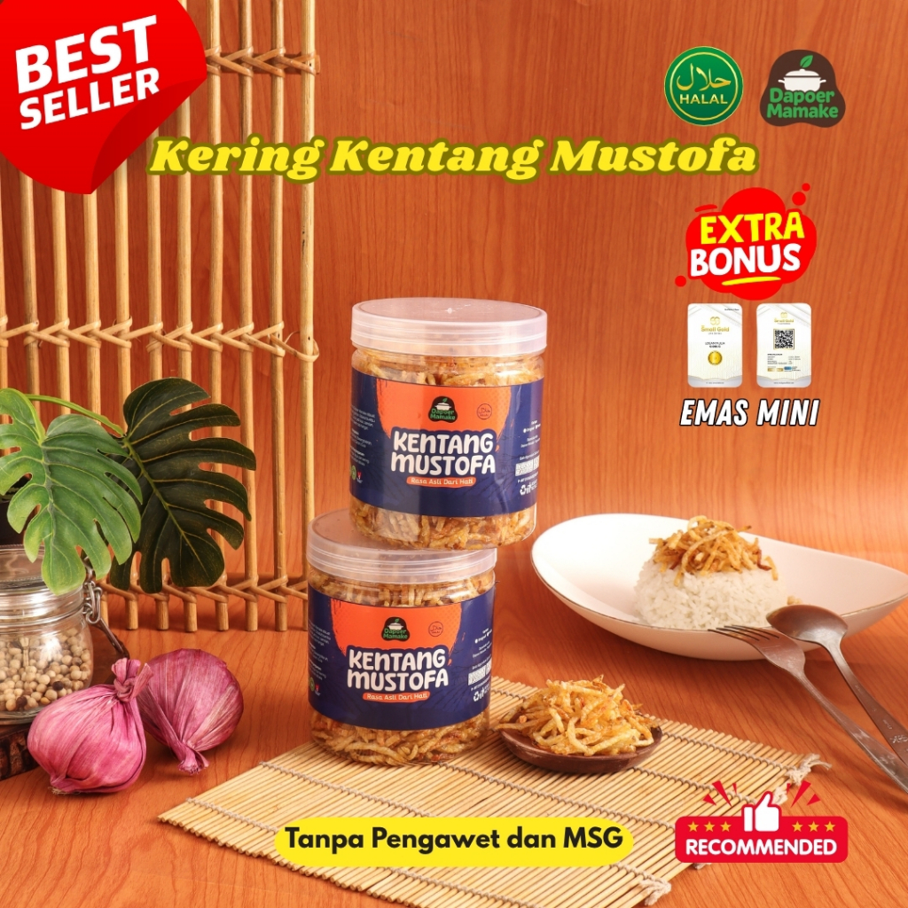 

Kentang Mustofa Kriuk Original Toples Cemilan Sehat Halal – Tanpa MSG + Bonus Emas | Dapoer Mamake