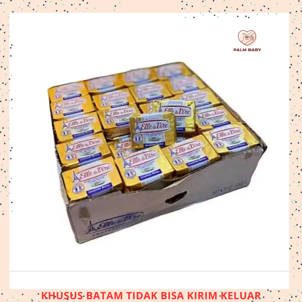 

elle vire butter unsalted mini 10gr x 10pcs / buter MPASI elle & vire