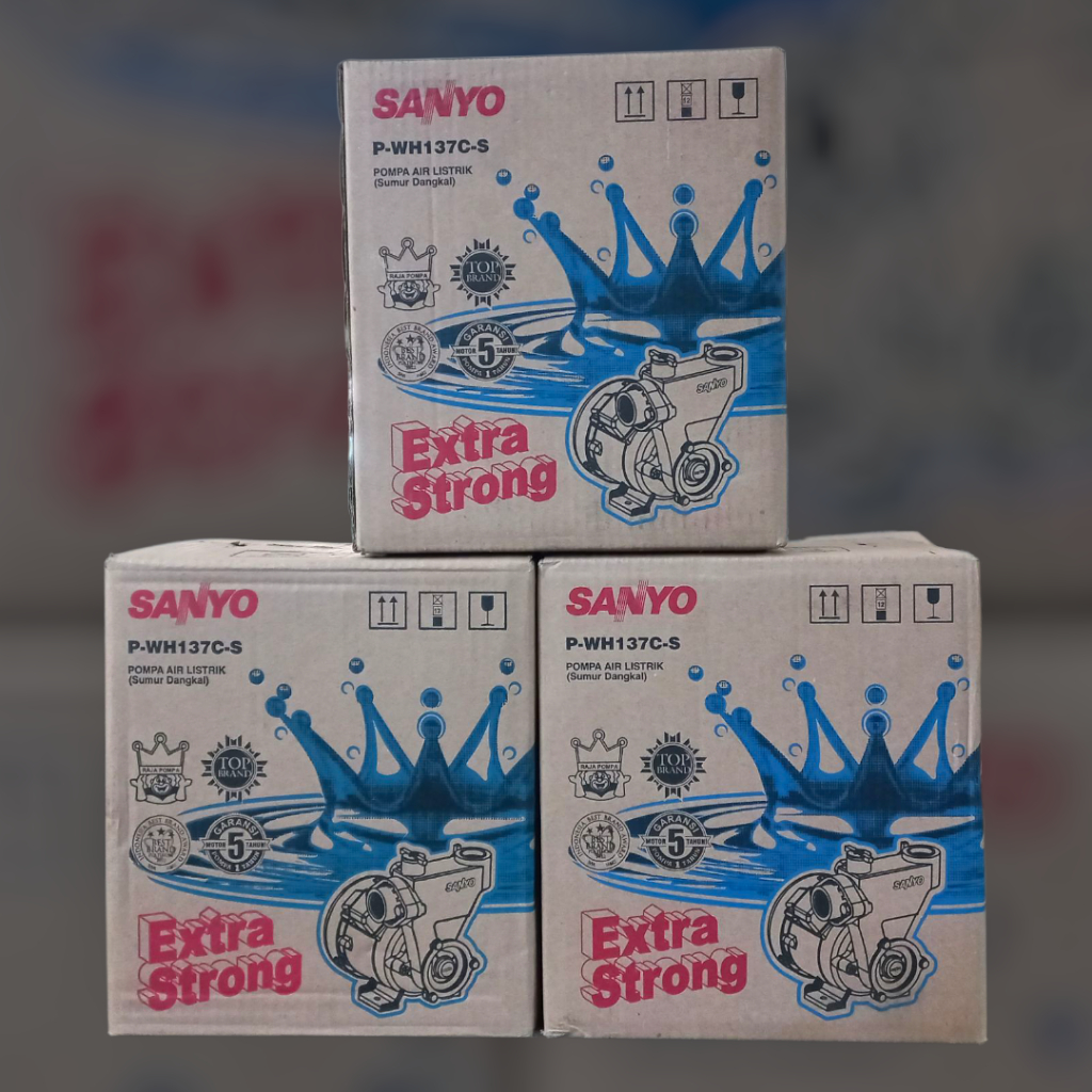 SANYO P-WH137C-S Pompa Air Listrik (Sumur Dangkal) Extra Strong
