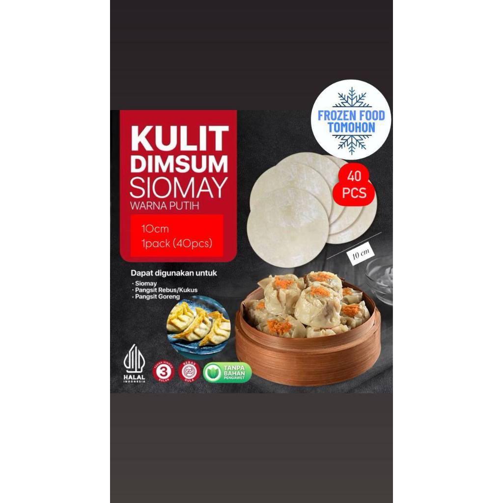 

Kulit Gyoza Siomay Warna Putih isi 40pcs - Frozen Food Tomohon