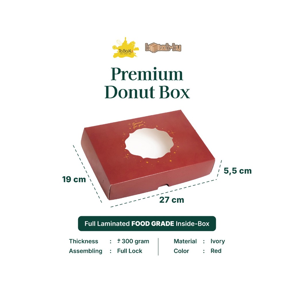 

Kotak-ku Box Donut Premium Red