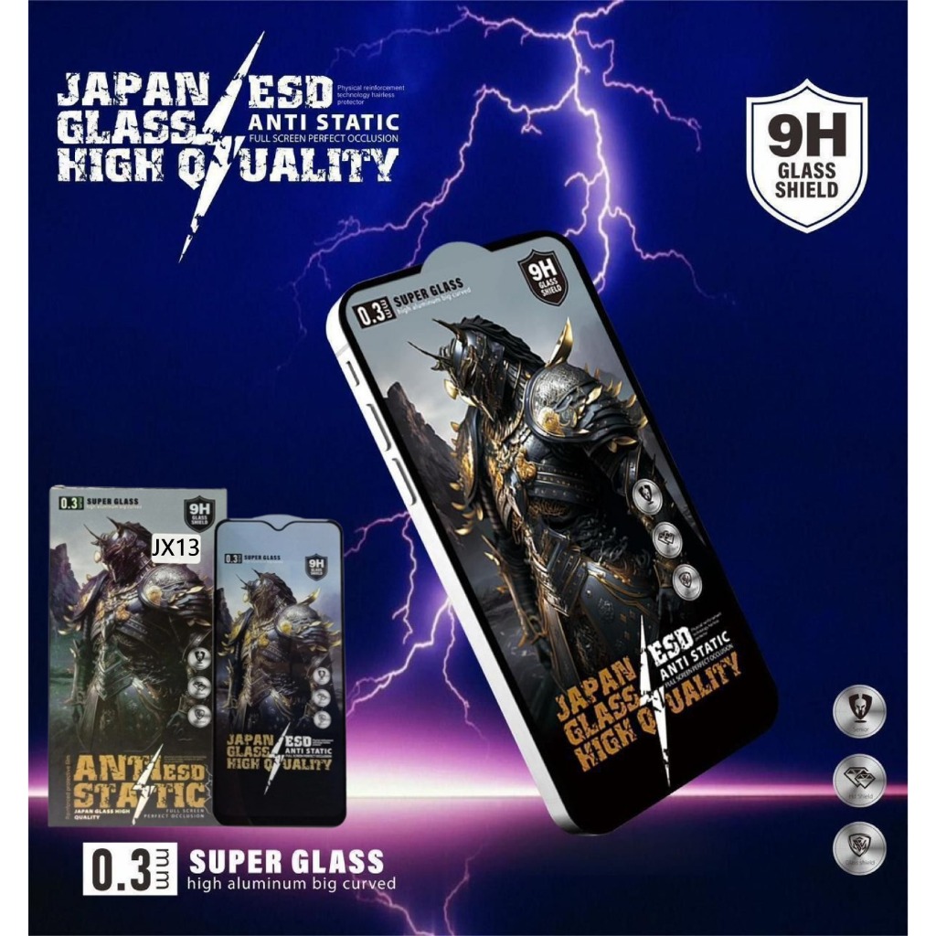 Tempered Glass Japan Full Screen Universal/Persamaan JX-13 Tempered Glass 0.3mm High Quality Anti St
