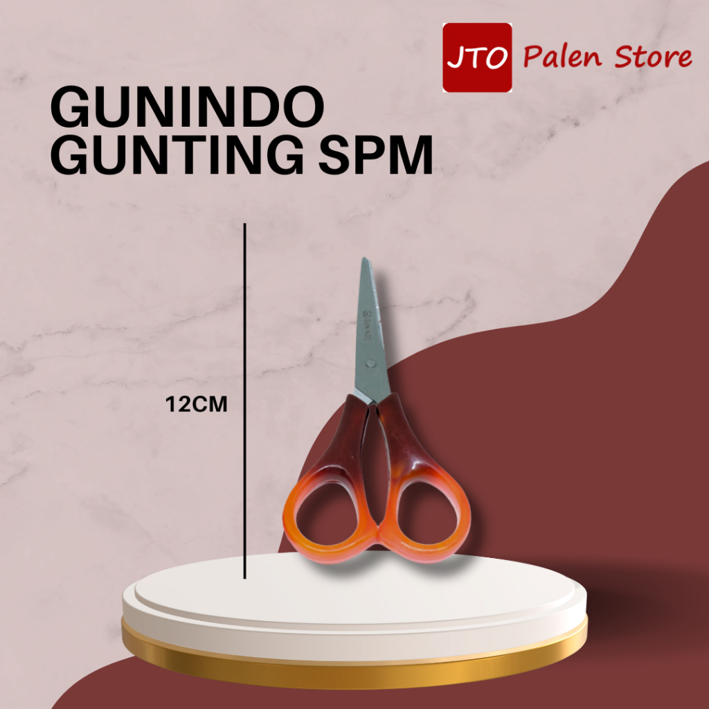 

Gunindo Gunting SPM Gagang Coklat Panjang 12CM