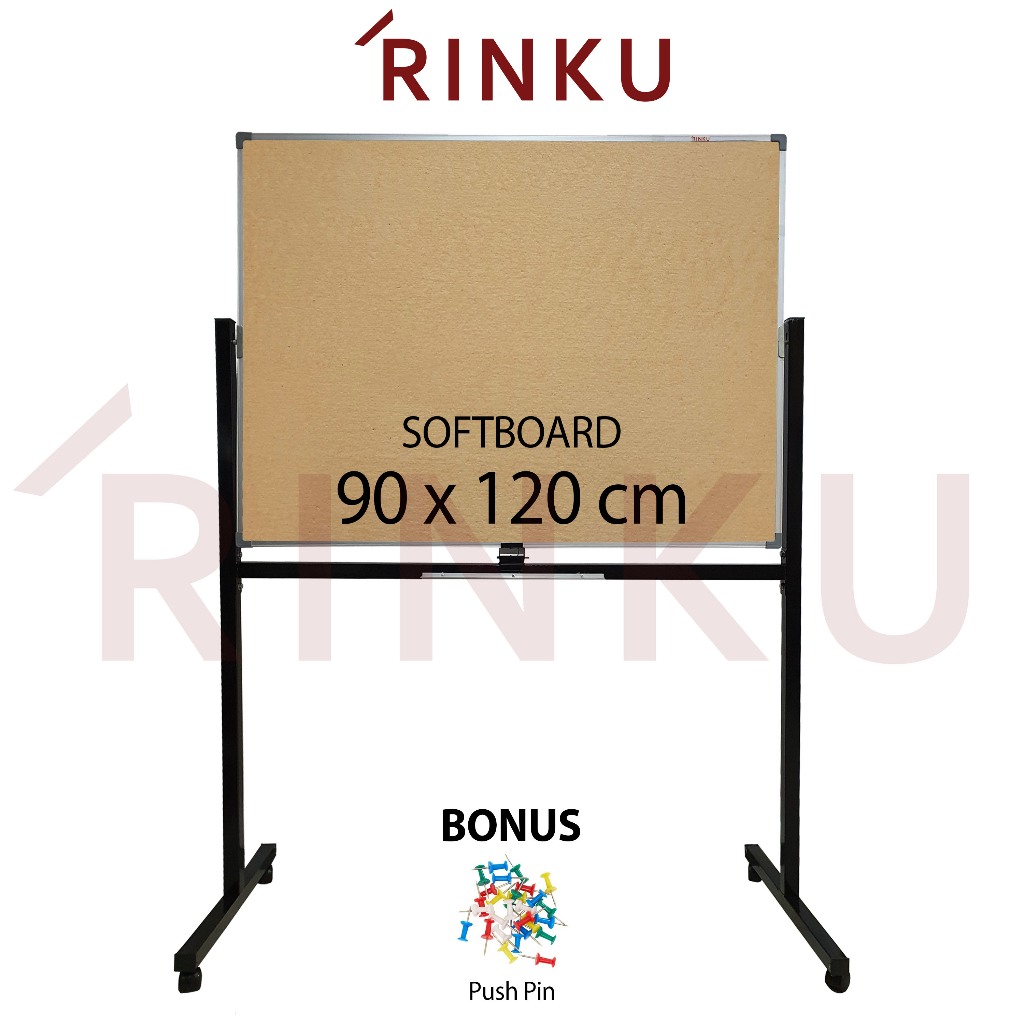 

Softboard Pin Board Cork Board Standing Polos Rinku 90x120 cm